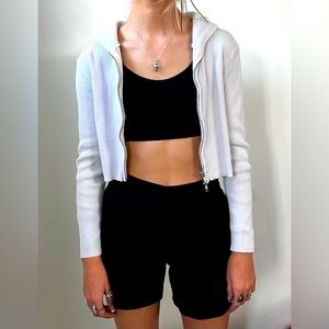 Brandy Melville cropped zip up